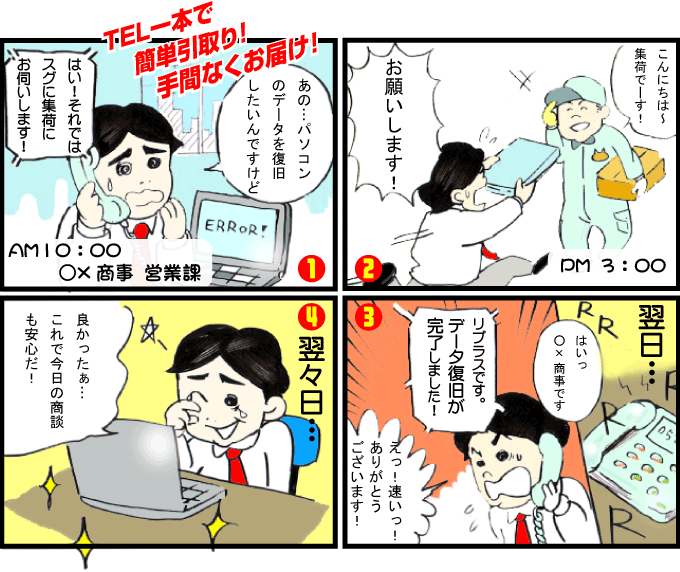 急いで取り戻したい方 特急データ復旧 ハードディスク 修理 広島
